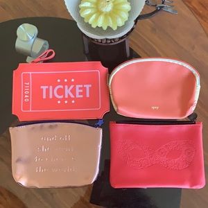 Bundle Of 4 Makeup Bags With Samples